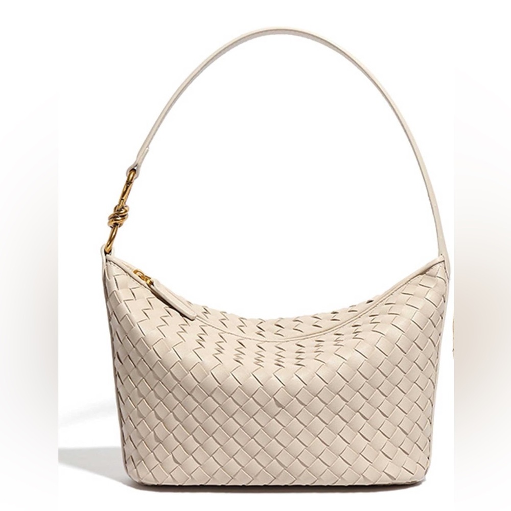 Nappa Woven Vegan Leather Shoulder Bag